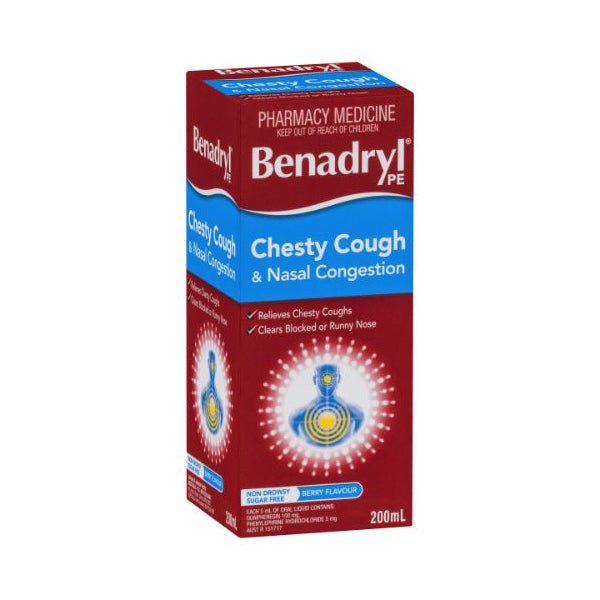 Benadryl PE chesty Cough and Nasal Congestion 200mls