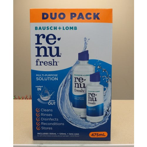 Bausch And Lomb Renu Fresh Multi Purpose Duo Pack 355mL And 120mL